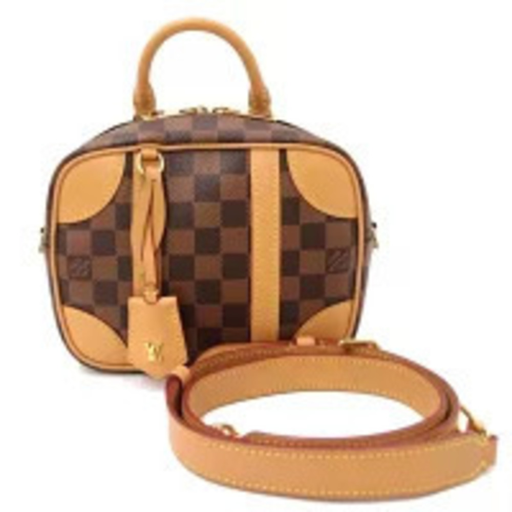 Louis Vuitton Valisette Souple Damier Canvas Leather Ebene Brown